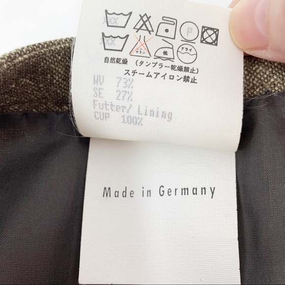 Rena Lange Brown Tweed Pleated Hem Pencil Skirt - Picture 8 of 8